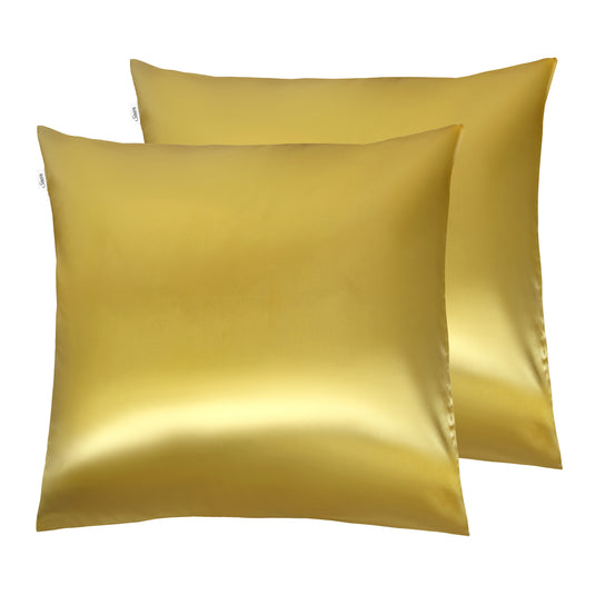 Housse de coussin en satin (2 pièces)